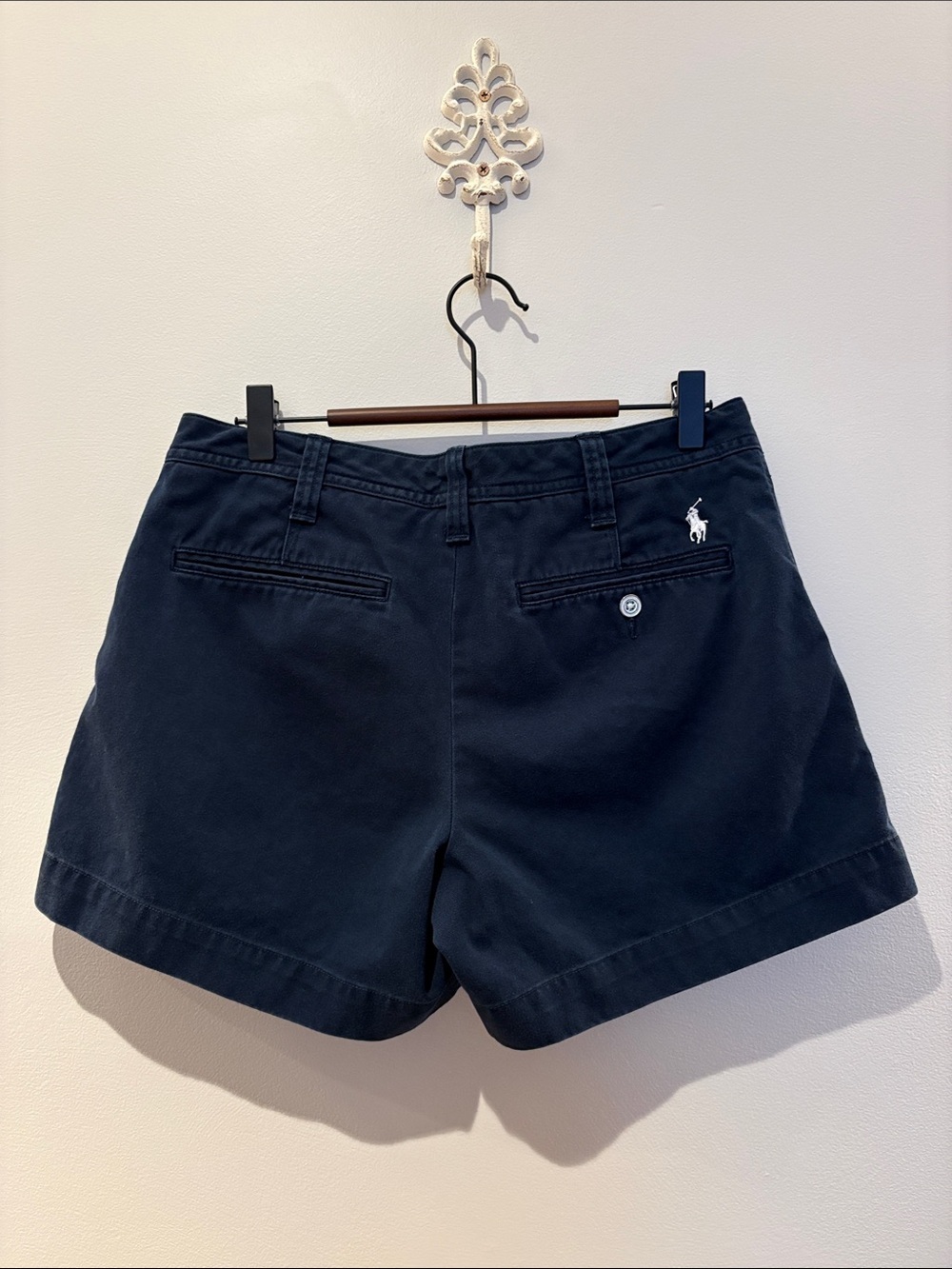 Polo Ralph Lauren Navy Blue Cotton Chino Shorts - Size 6 - Picture 3 of 9